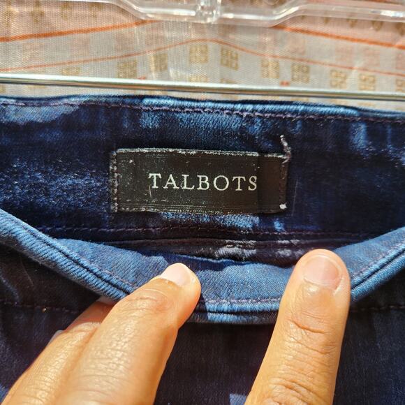 Talbots Womens Blue Curvy Slim Ankle Jeans Dark Wash Denim Stretch Navy Sz 10 - Picture 3 of 6